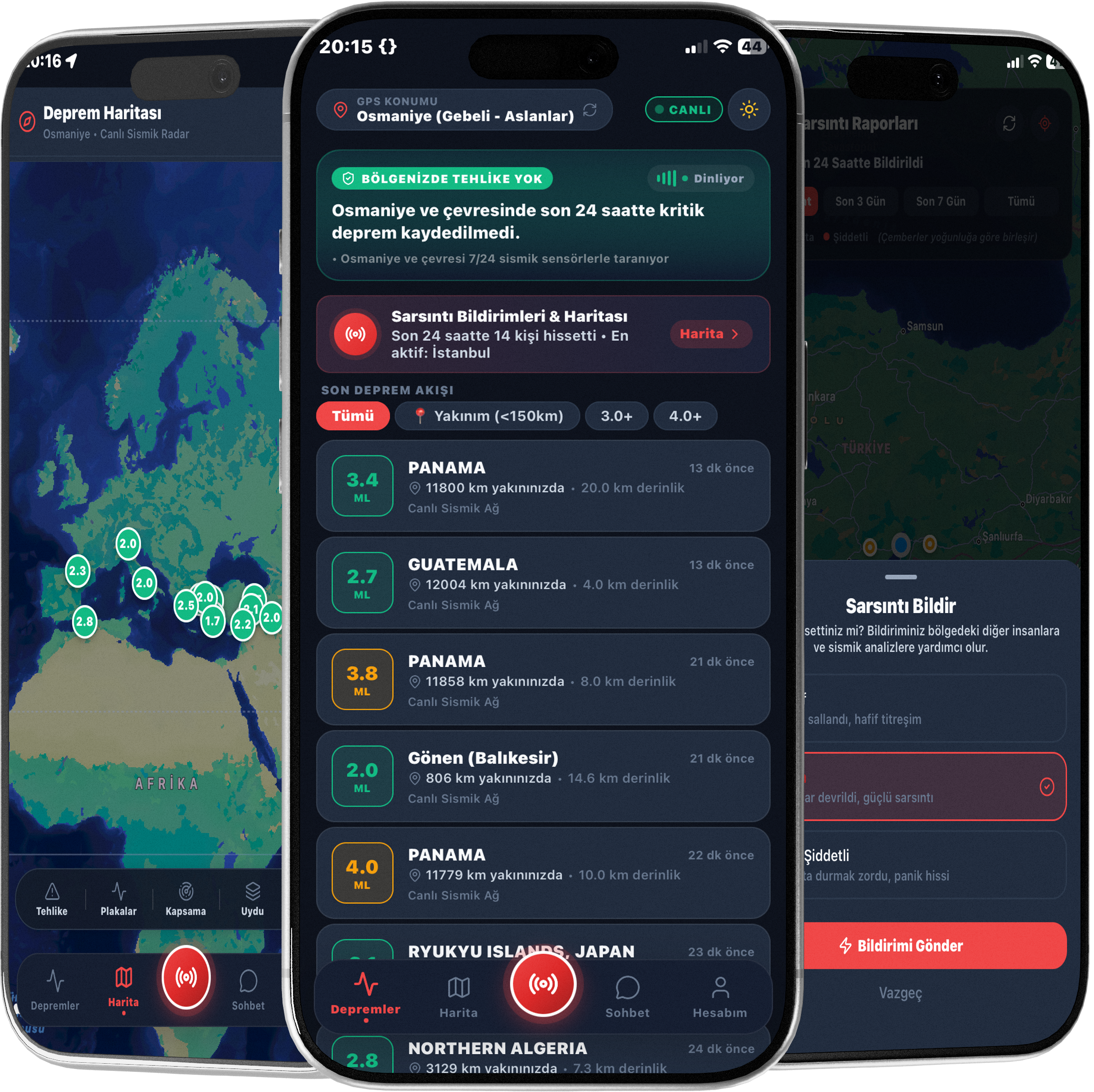 Earthquake Warning System Interface